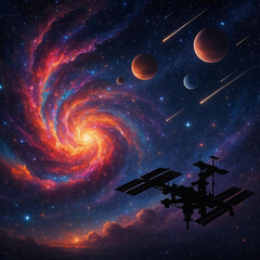 space galaxy in space.