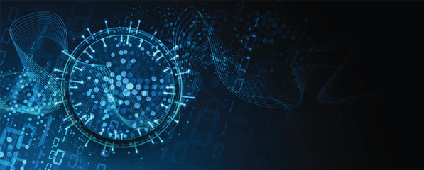 Modern technology and business abstract background for technical or science presentation