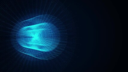 Wall Mural - Abstract Digital Art Highlighting Blue Light Technology Motion Dynamics
