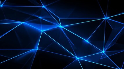 Geometric pattern glows blue in darkness