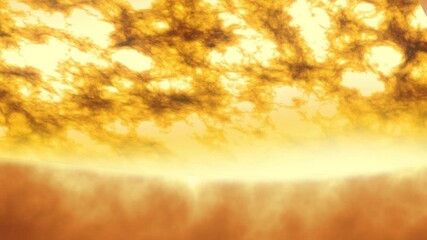Wall Mural - View of Bottom of the Surface of the Sun with High Energy Particles as Solar Flares and Small Jets of Plasma Spicules are Ejected into Space. Details of Arching Flares of Solar Gas.