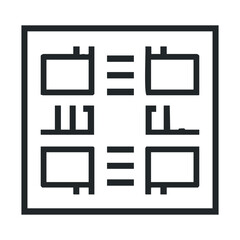 design for layout structure in modern digital interfaces. vector illustration