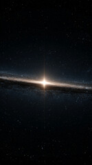 Wall Mural - Cosmic Heart of a Distant Galaxy Revealing a Brilliant Core of Superheated Matter and Light