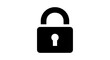 © Muhammad - A simple black padlock icon with a keyhole centered on a white background in a minimalist style ai generated