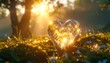 © Fazeel - Radiant heart-shaped crystal pulsing with soft light in a misty glade, sincerity woven into glowing veins, vivid HD camera capture with sharp clarity