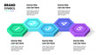 © kuliperko - Infographic template. Isometric hexagons with 5 steps