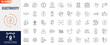© ARIF MIFTAHUL ANWAR - Electricity and Energy Line Editable Icons set. Containing electric transport, electrical equipment, energy sources and more. Vector illustration