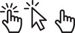 © MdSohel - Three icons of hand cursor and pointer on white background click select