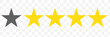 © Daishin - 2-star review icon, 2-star ratings icon, vector