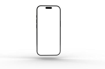 High-quality image of a modern smartphone with a blank screen, perfect for app presentations or website mockups.