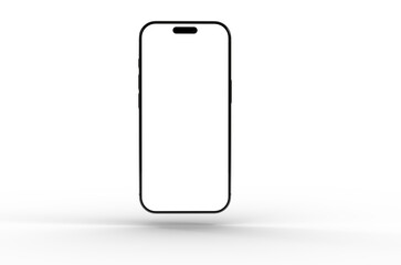 High-quality image of a modern smartphone with a blank screen, perfect for app presentations or website mockups.