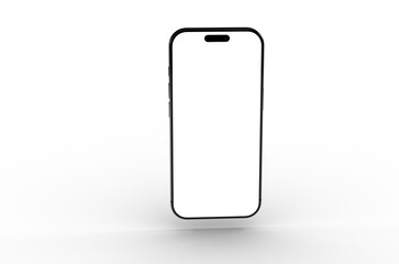 High-quality image of a modern smartphone with a blank screen, perfect for app presentations or website designs.
