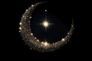 Wall Mural - moon shape sparkle light glitter astronomy outdoors nature.