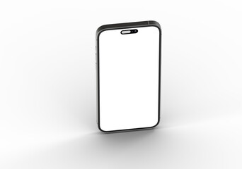 High-quality stock photo of a modern smartphone with a blank screen, perfect for app presentations or website mockups.
