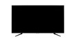 © Diyasa - Isolated Modern Television Set with a Blank Black Screen Displayed on White Background, Ready for Content.