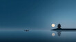 © eliot - mid-autumn festival background of china traditional building and full moon