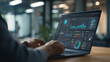 © MdAl - Professional marketer analyzing target customer data on laptop computer, using charts and graphs for marketing segmentation strategy and personalized campaigns