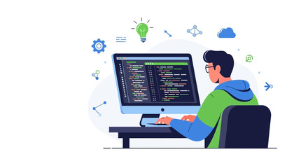 Developer Coding System With Online Interface, Modern Software Development, Computer Technology