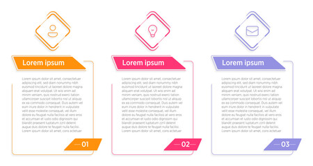 Wall Mural - A clean infographic template featuring 3 horizontally aligned rectangular elements, illustrating the three-step business development process.