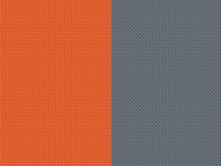 Textured weave pattern with orange and gray color blocking.