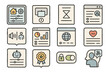 © Pointer Marker - Communication, web outline icon set. social, network, technology icons collection