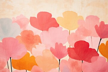 Wall Mural - flower backgrounds abstract painting.