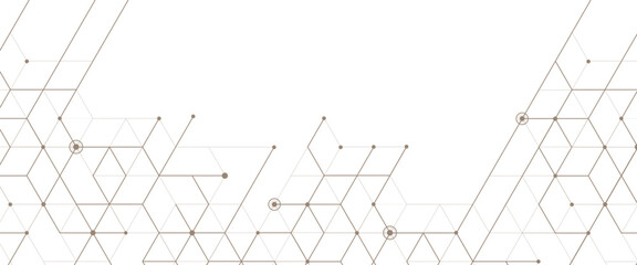 Wall Mural - vector abstract minimal geometrical futuristic tech geometric white triangles lines and dots backgro