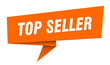 © BHM - top seller banner. top seller speech bubble, label, sticker, sign template