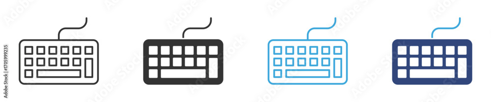 Signs In Keypad Keyboard icon. Computer keyboard signs. Keypad vector. Technology tool ...