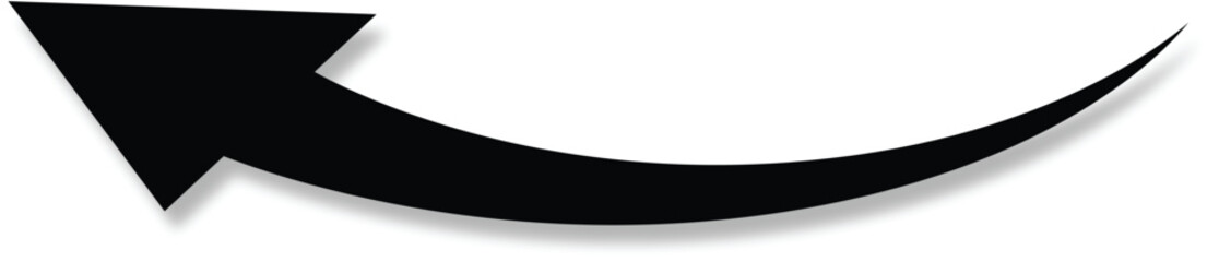 Wall Mural - arrow flat style icon on transparent background. curve arrow icon. arrow icon for your web site 