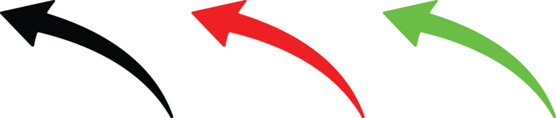 Wall Mural - curve arrow icon. arrow flat style icon on transparent background. arrow icon for your web site design, logo, app, UI. wavy curved Long arrow icon
