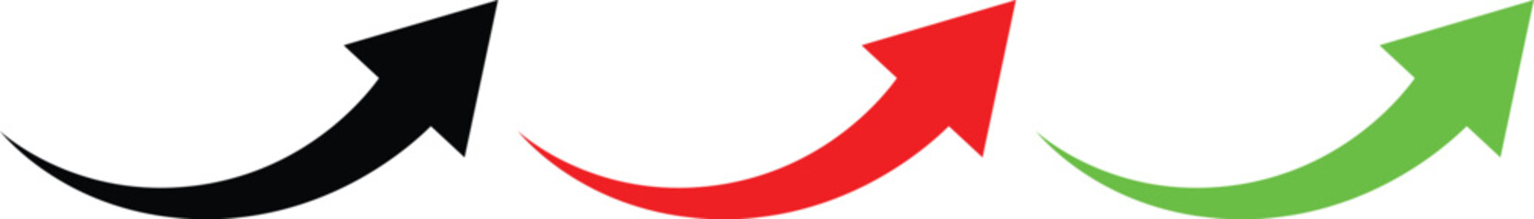 Wall Mural - curve arrow icon. arrow flat style icon on transparent background. arrow icon for your web site design, logo, app, UI. wavy curved Long arrow icon
