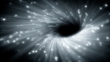 Abstract Black Hole Swirling with Light Trails with Futuristic, and Space Concept.