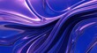 © Cukur - Abstract flowing purple and blue liquid metal surface with smooth reflective waves.