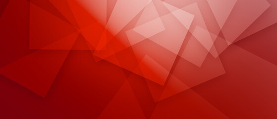 Wall Mural - abstract red background with layers of transparent shapes in random pattern