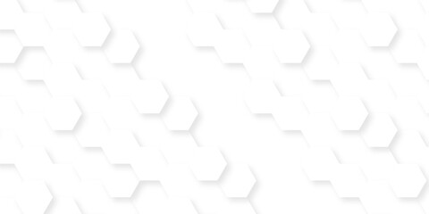 White grid science structure hexagonal paper texture. vector abstract grid tile seamless hexagon wall creative metal web business wallpaper texture background.	