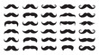 © Vision by Alamin - A large collection of black vector mustache silhouettes featuring various retro, hipster, and classic gentleman styles for design elements
