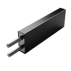 Sleek black electronic component isolated on transparent background isolated on transparent background