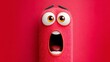 © Nataliia_Trushchenko - Cartoon character with red hair and a red face is looking at the camera with an open mouth