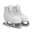 © Ivone - A pair of pristine white ice skates, ready for winter fun and graceful glides.