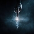 © Elexa - Mysterious Hand Igniting a Glowing Crystal Shard with a Single Touch.