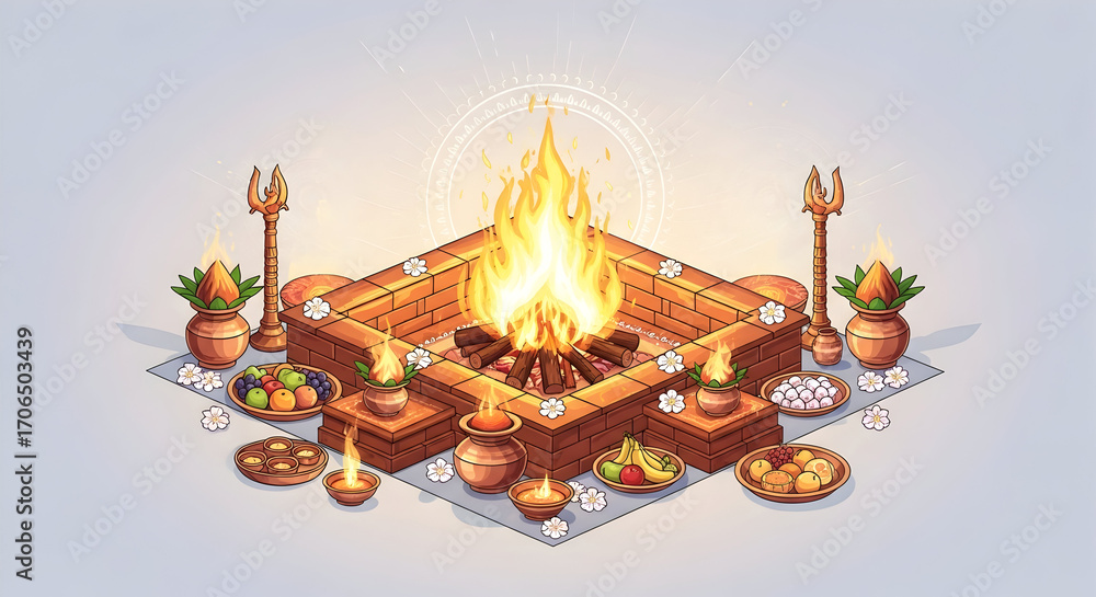 Sacred Vedic Fire Ritual (Yajna) – Detailed Hindu Havan Ceremony ...