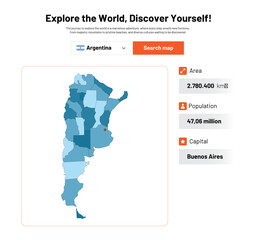  Argentina Illustrated Map – Explore the World Series