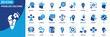 © Uniconlabs - Problem solving icon set collection in flat style. Icon pack contains solution, logic, strategy, thinking, decision, process, analysis, creativity, mindset, reasoning, idea, trouble, fix, issue