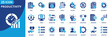 © Uniconlabs - Productivity icon set collection in flat style. Icon pack contains efficiency, focus, goals, time, output, result, schedule, task, workflow, plan, motivation, progress, discipline, tools, skills