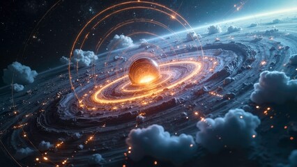 Wall Mural - Cosmic Vortex Art Image