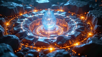Wall Mural - Technology Vortex Art Image