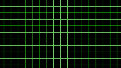 Animation of squares with grid background. Horizontal grids move background animation loop, Green Grid Motion Background.