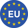 © LEAKAT - European union flag sign. EU symbol png transparent vector illustration. Made in EU label or sticker