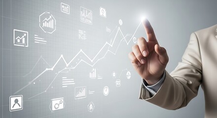Business Growth Strategy Digital Interface.